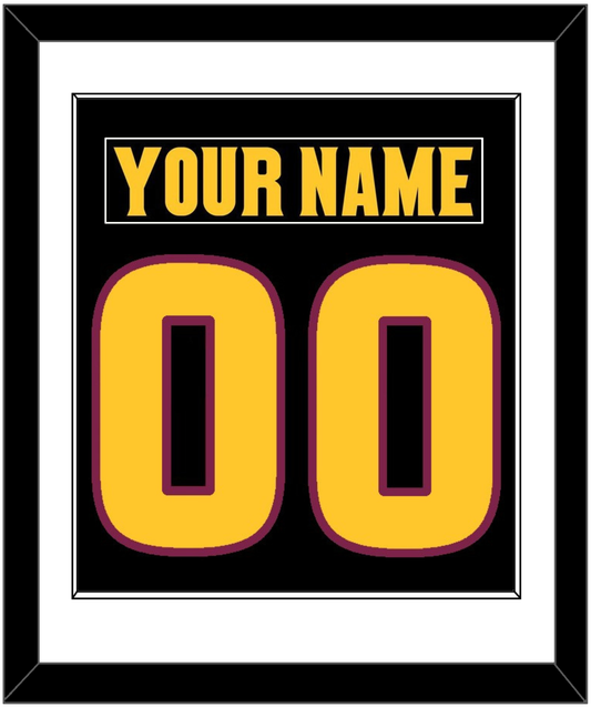 Arizona State Hockey Nameplate & Number (Back) Combined - Alternate Black (2018-2024) - Essential Tier 1