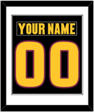 Arizona State Hockey Nameplate & Number (Back) Combined - Alternate Black (2018-2024) - Single Mat 1