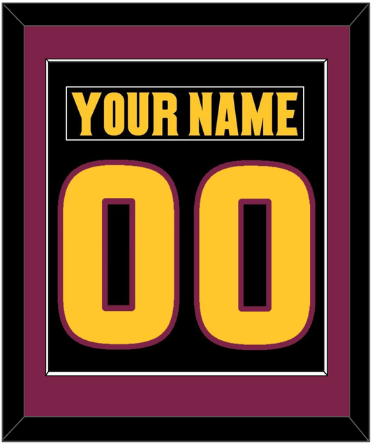 Arizona State Hockey Nameplate & Number (Back) Combined - Alternate Black (2018-2024) - Essential Tier 2