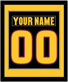 Arizona State Hockey Nameplate & Number (Back) Combined - Alternate Black (2018-2024) - Single Mat 3