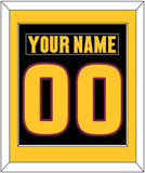 Arizona State Hockey Nameplate & Number (Back) Combined - Alternate Black (2018-2024) - Single Mat 3