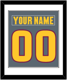Arizona State Hockey Nameplate & Number (Back) Combined - Alternate Dark Gray (2019-2024) - Single Mat 1