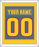 Arizona State Hockey Nameplate & Number (Back) Combined - Alternate Dark Gray (2019-2024) - Single Mat 3