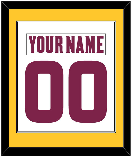 Arizona State Hockey Nameplate & Number (Back) Combined - Home White (2021-2022) - Essential Tier 1