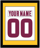 Arizona State Hockey Nameplate & Number (Back) Combined - Home White (2021-2022) - Single Mat 1