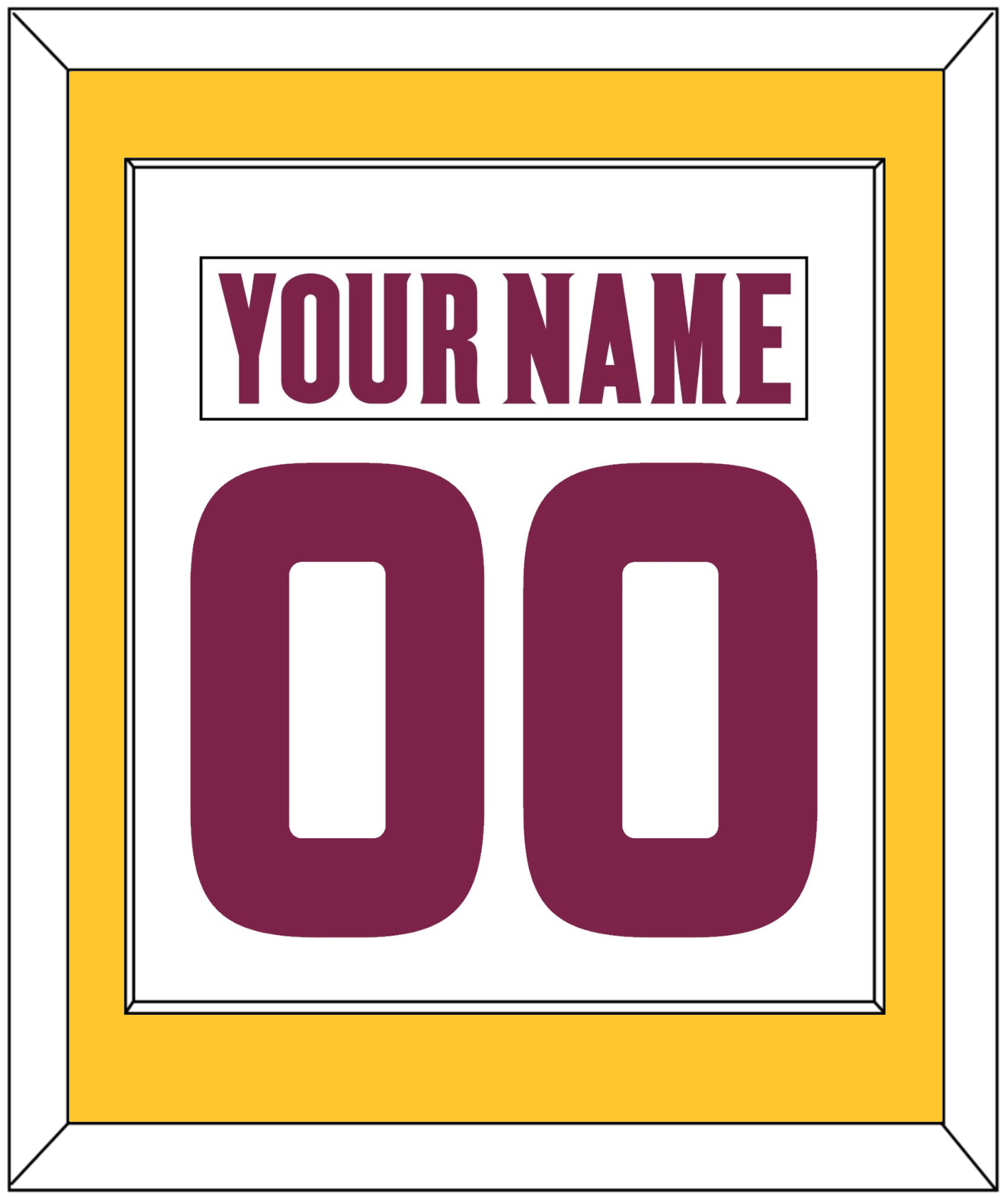 Arizona State Hockey Nameplate & Number (Back) Combined - Home White (2021-2022) - Essential Tier 1
