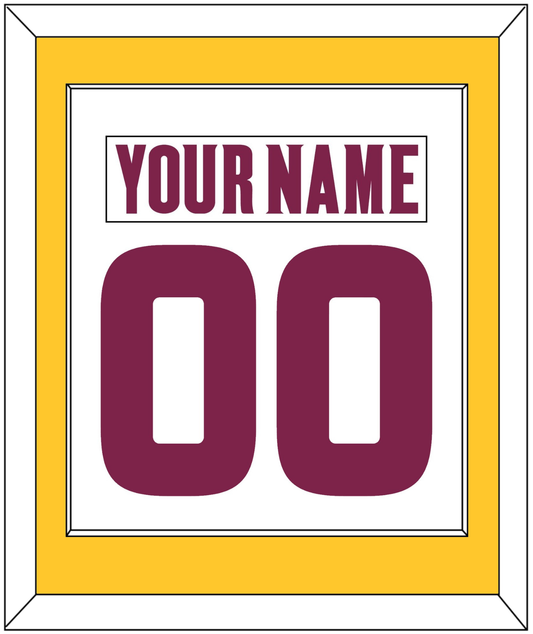 Arizona State Hockey Nameplate & Number (Back) Combined - Home White (2021-2022) - Essential Tier 1