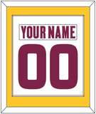 Arizona State Hockey Nameplate & Number (Back) Combined - Home White (2021-2022) - Single Mat 1
