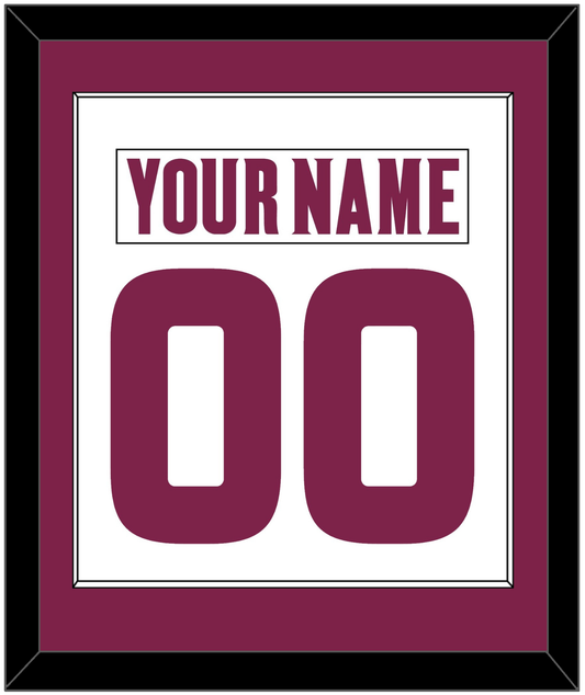 Arizona State Hockey Nameplate & Number (Back) Combined - Home White (2021-2022) - Essential Tier 2