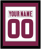 Arizona State Hockey Nameplate & Number (Back) Combined - Home White (2021-2022) - Single Mat 2