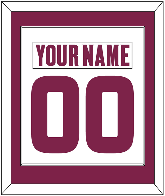 Arizona State Hockey Nameplate & Number (Back) Combined - Home White (2021-2022) - Essential Tier 2