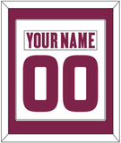 Arizona State Hockey Nameplate & Number (Back) Combined - Home White (2021-2022) - Single Mat 2