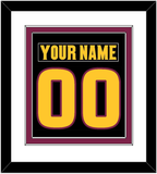 Arizona State Hockey Nameplate & Number (Back) Combined - Alternate Black (2018-2024) - Double Mat 1