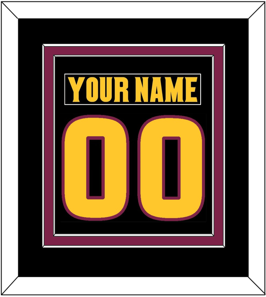 Arizona State Hockey Nameplate & Number (Back) Combined - Alternate Black (2018-2024) - Signature Tier 2