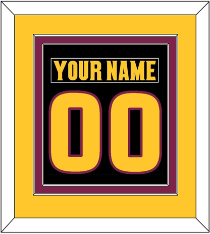 Arizona State Hockey Nameplate & Number (Back) Combined - Alternate Black (2018-2024) - Signature Tier 4
