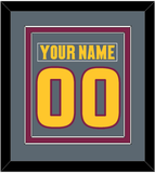 Arizona State Hockey Nameplate & Number (Back) Combined - Alternate Dark Gray (2019-2024) - Double Mat 2