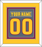 Arizona State Hockey Nameplate & Number (Back) Combined - Alternate Dark Gray (2019-2024) - Double Mat 4