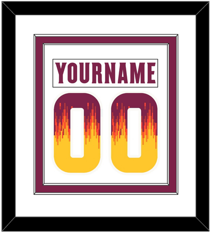 Arizona State Hockey Nameplate & Number (Back) Combined - Home White Digiflame (2022-2024) - Signature Tier 1