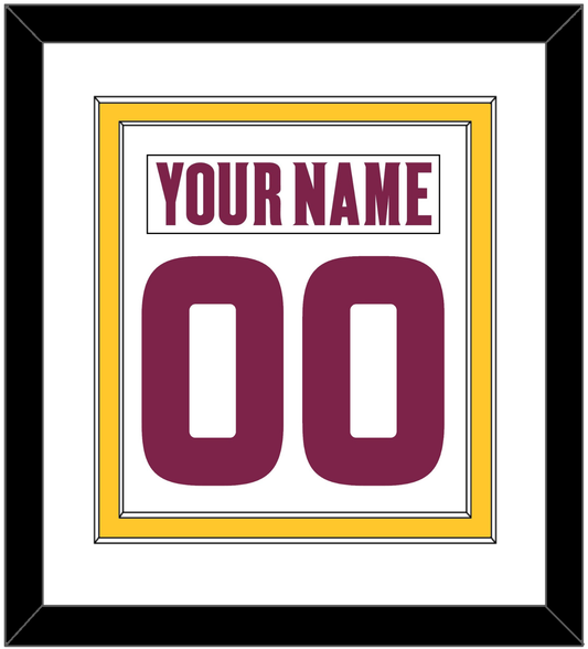 Arizona State Hockey Nameplate & Number (Back) Combined - Home White (2021-2022) - Signature Tier 1