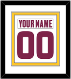 Arizona State Hockey Nameplate & Number (Back) Combined - Home White (2021-2022) - Double Mat 1