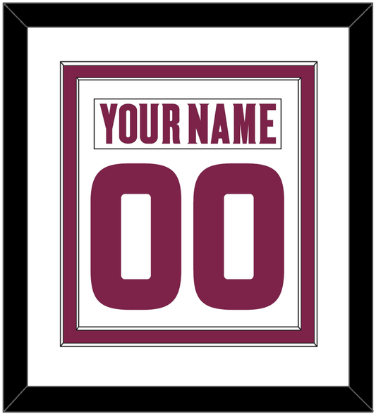 Arizona State Hockey Nameplate & Number (Back) Combined - Home White (2021-2022) - Signature Tier 2