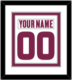 Arizona State Hockey Nameplate & Number (Back) Combined - Home White (2021-2022) - Double Mat 2