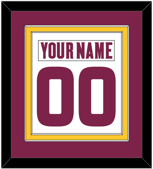 Arizona State Hockey Nameplate & Number (Back) Combined - Home White (2021-2022) - Signature Tier 3