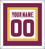 Arizona State Hockey Nameplate & Number (Back) Combined - Home White (2021-2022) - Double Mat 3