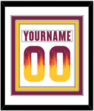 Arizona State Hockey Nameplate & Number (Back) Combined - Home White Digiflame (2022-2024) - Triple Mat 1