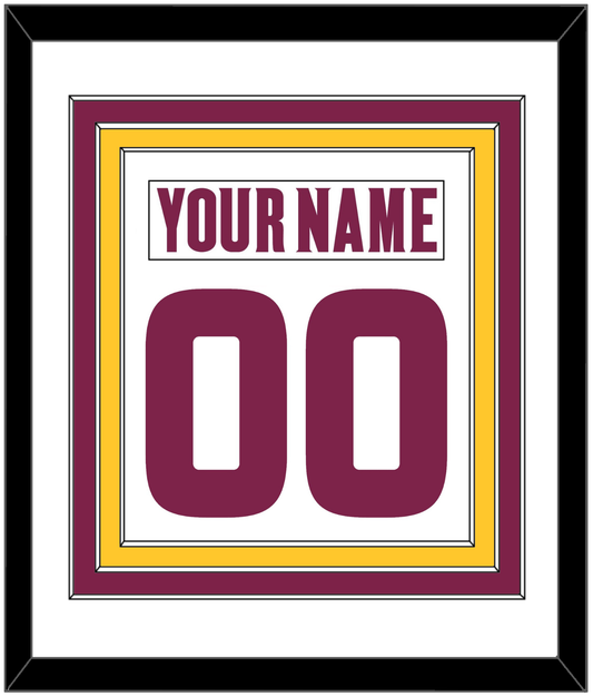 Arizona State Hockey Nameplate & Number (Back) Combined - Home White (2021-2022) - Premier Tier 1