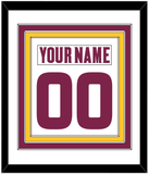 Arizona State Hockey Nameplate & Number (Back) Combined - Home White (2021-2022) - Triple Mat 1