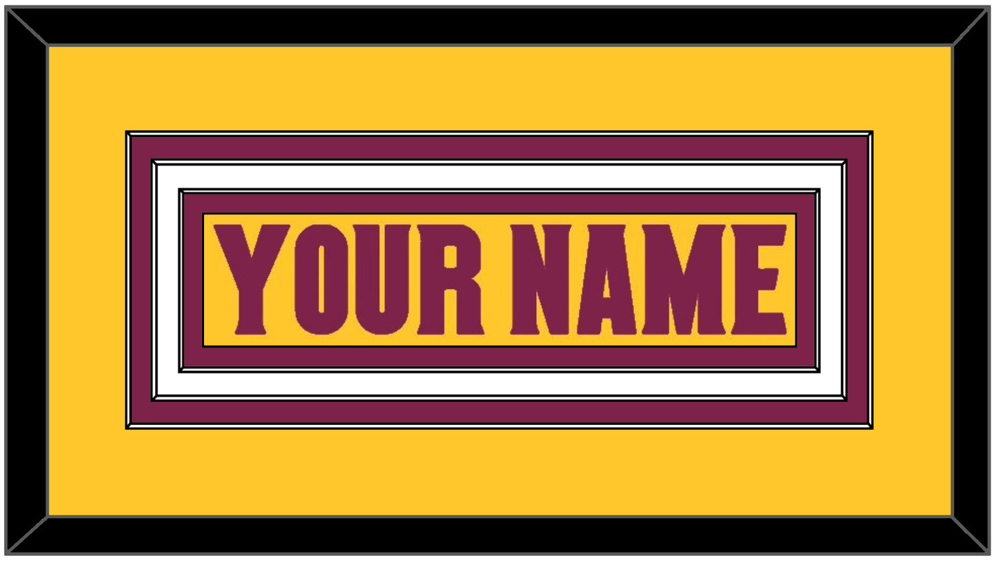 Arizona State Hockey Nameplate - Heritage Gold (2019-2024) - Premier Tier 1