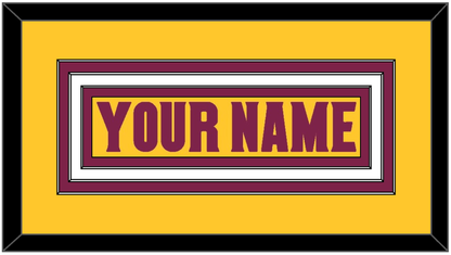 Arizona State Hockey Nameplate - Heritage Gold (2019-2024) - Premier Tier 1