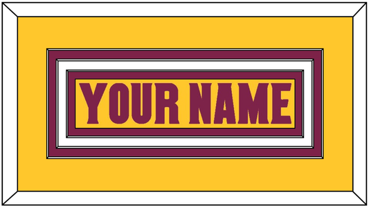 Arizona State Hockey Nameplate - Heritage Gold (2019-2024) - Premier Tier 1