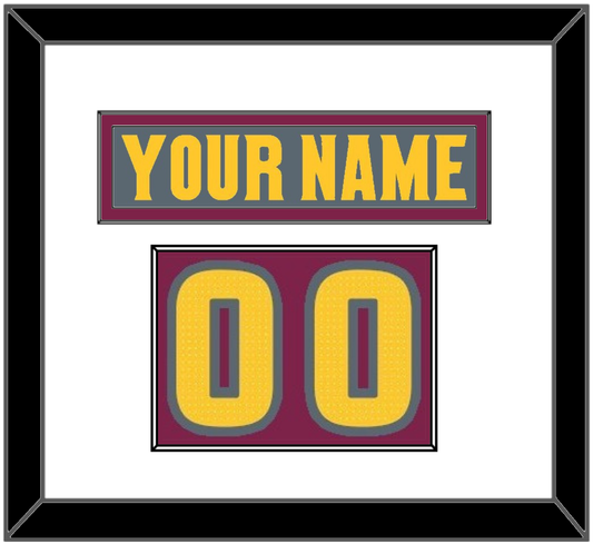 Arizona State Hockey Nameplate & Number (Shoulder) - Alternate Dark Gray (2019-2024) - Essential Tier 1