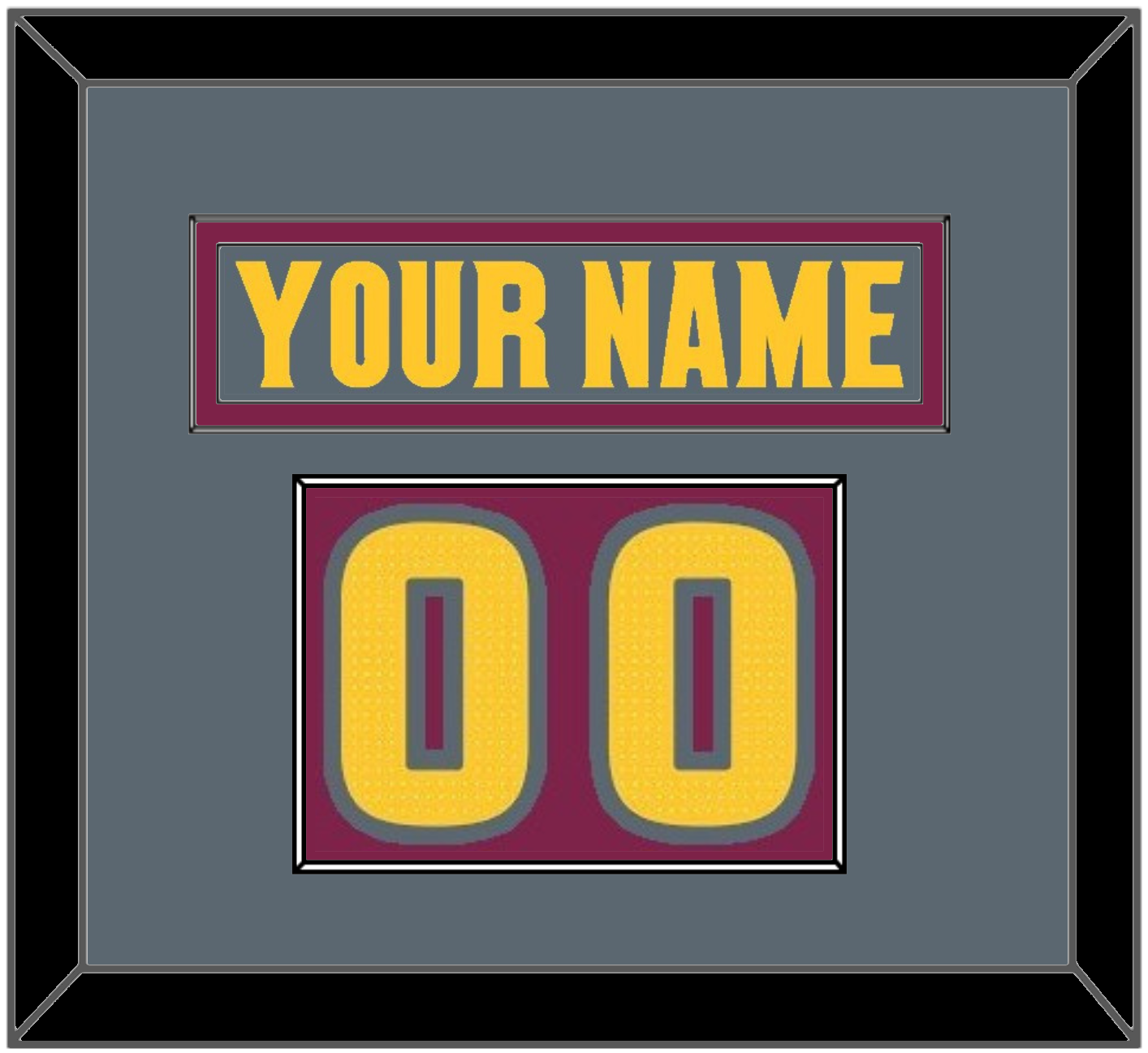 Arizona State Hockey Nameplate & Number (Shoulder) - Alternate Dark Gray (2019-2024) - Essential Tier 2