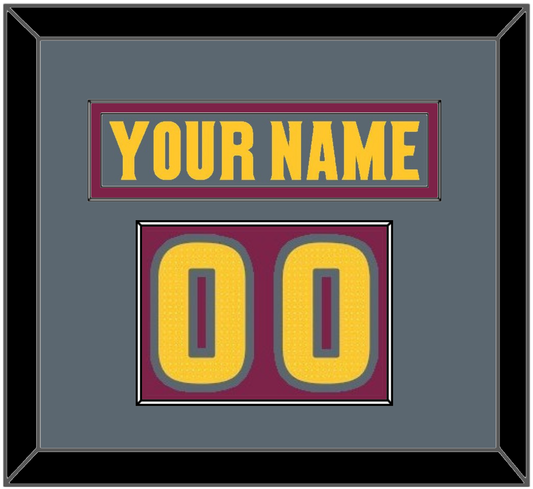 Arizona State Hockey Nameplate & Number (Shoulder) - Alternate Dark Gray (2019-2024) - Essential Tier 2