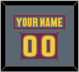 Arizona State Hockey Nameplate & Number (Shoulder) - Alternate Dark Gray (2019-2024) - Single Mat 2