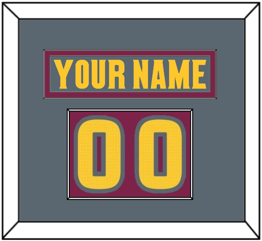 Arizona State Hockey Nameplate & Number (Shoulder) - Alternate Dark Gray (2019-2024) - Essential Tier 2