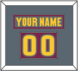 Arizona State Hockey Nameplate & Number (Shoulder) - Alternate Dark Gray (2019-2024) - Single Mat 2