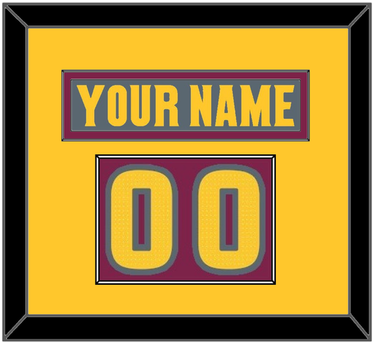 Arizona State Hockey Nameplate & Number (Shoulder) - Alternate Dark Gray (2019-2024) - Essential Tier 3