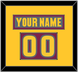 Arizona State Hockey Nameplate & Number (Shoulder) - Alternate Dark Gray (2019-2024) - Single Mat 3