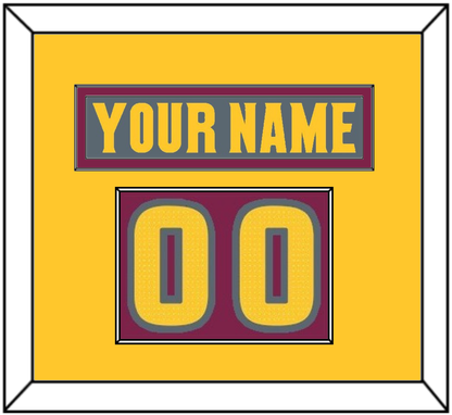 Arizona State Hockey Nameplate & Number (Shoulder) - Alternate Dark Gray (2019-2024) - Essential Tier 3
