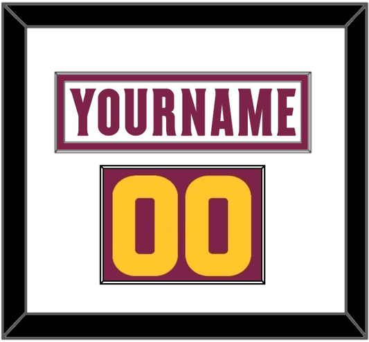 Arizona State Hockey Nameplate & Number (Shoulder) - Home White Digiflame (2022-2024) - Essential Tier 1