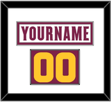 Arizona State Hockey Nameplate & Number (Shoulder) - Home White Digiflame (2022-2024) - Single Mat 1