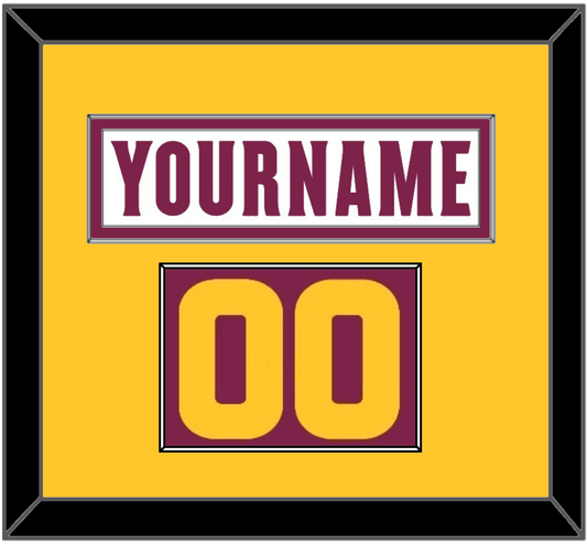 Arizona State Hockey Nameplate & Number (Shoulder) - Home White Digiflame (2022-2024) - Essential Tier 2
