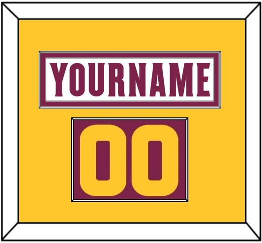 Arizona State Hockey Nameplate & Number (Shoulder) - Home White Digiflame (2022-2024) - Essential Tier 2