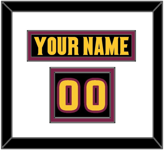 Arizona State Hockey Nameplate & Number (Shoulder) - Alternate Black (2018-2024) - Signature Tier 1