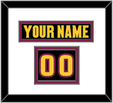Arizona State Hockey Nameplate & Number (Shoulder) - Alternate Black (2018-2024) - Double Mat 1