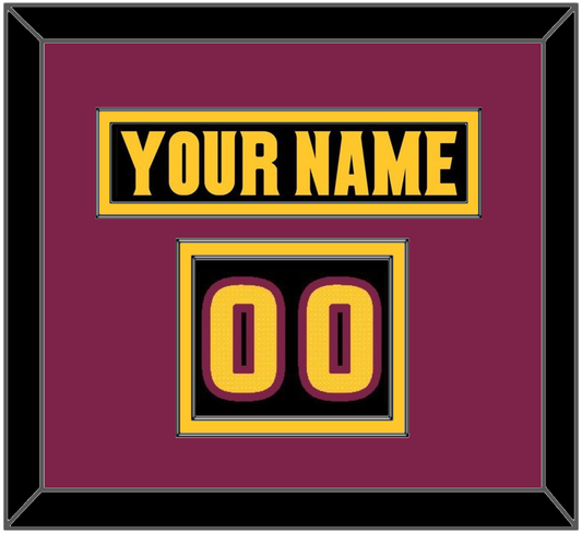 Arizona State Hockey Nameplate & Number (Shoulder) - Alternate Black (2018-2024) - Signature Tier 3